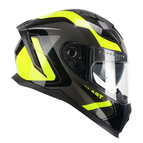 Casco integrale da moto CGM 311R Blast Race Nero/Fluo/Giallo