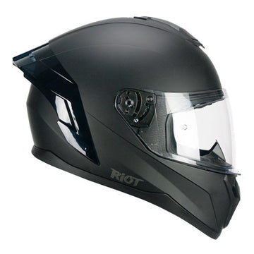 CGM 330A Riot Mono Full Face Motorcycle Helmet Matt Black