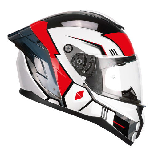 Casco integrale da moto CGM 330S Riot Space Bianco / Nero / Rosso