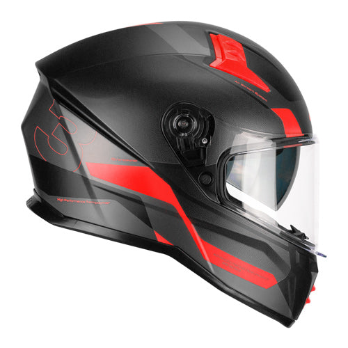 Casco integrale da moto CGM 333G Onyx Sport Nero / Rosso Opaco