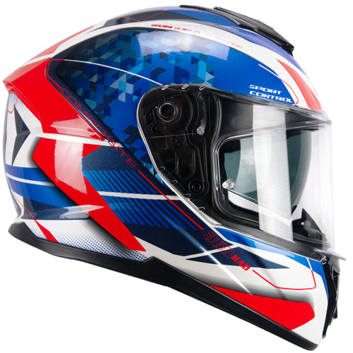 Casco integrale da moto CGM 360S Kad Race Blu/Rosso