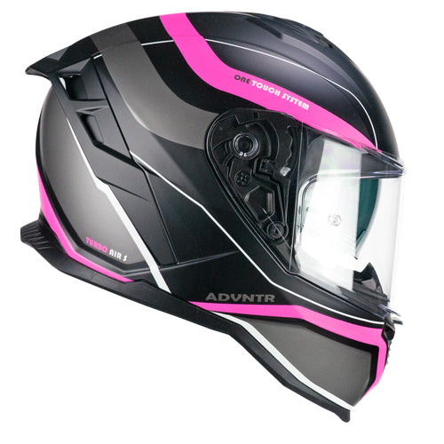 Casco integrale da moto CGM 363X Shot Run Nero Fucsia / Fluorescente Opaco
