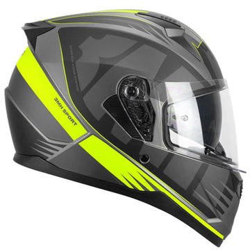 Casco integrale da moto CGM 3MHG Speeder Sport Nero Giallo / Fluorescente Opaco