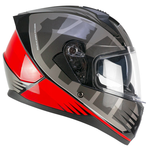 Casco integrale da moto CGM 3MHG Speeder Sport Grigio / Rosso