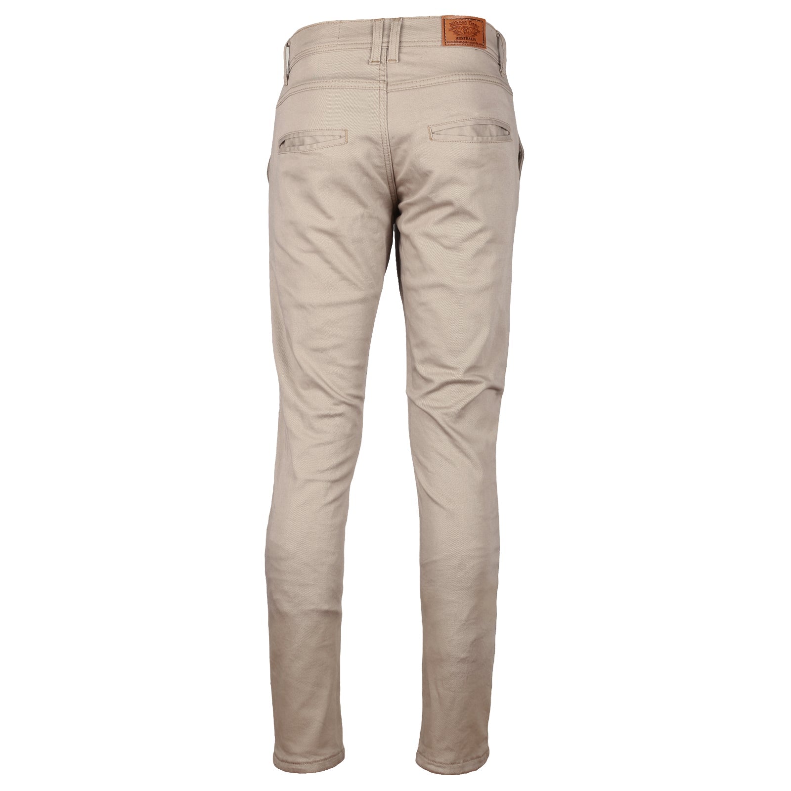 Stork Mens Motorcycle Lined with Kevlar Chinos Pants Tan