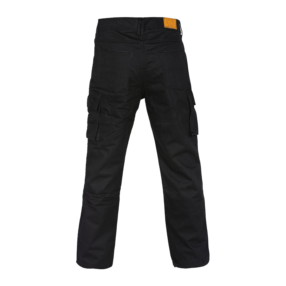 Robin Mens Motorcycle Lined with Kevlar Cargo Jeans Black