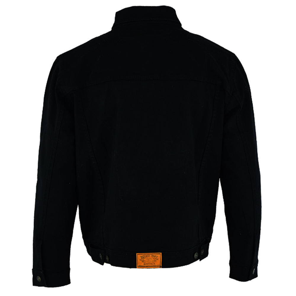Mens Jack Motorcycle Denim Lined with Kevlar Jacket Black