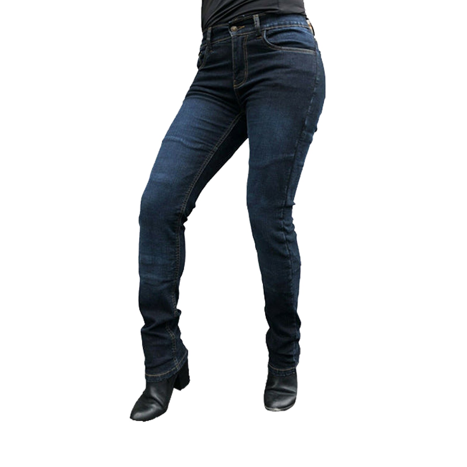 Storm Womens Motorcycle Lined with Kevlar Jeans Blue