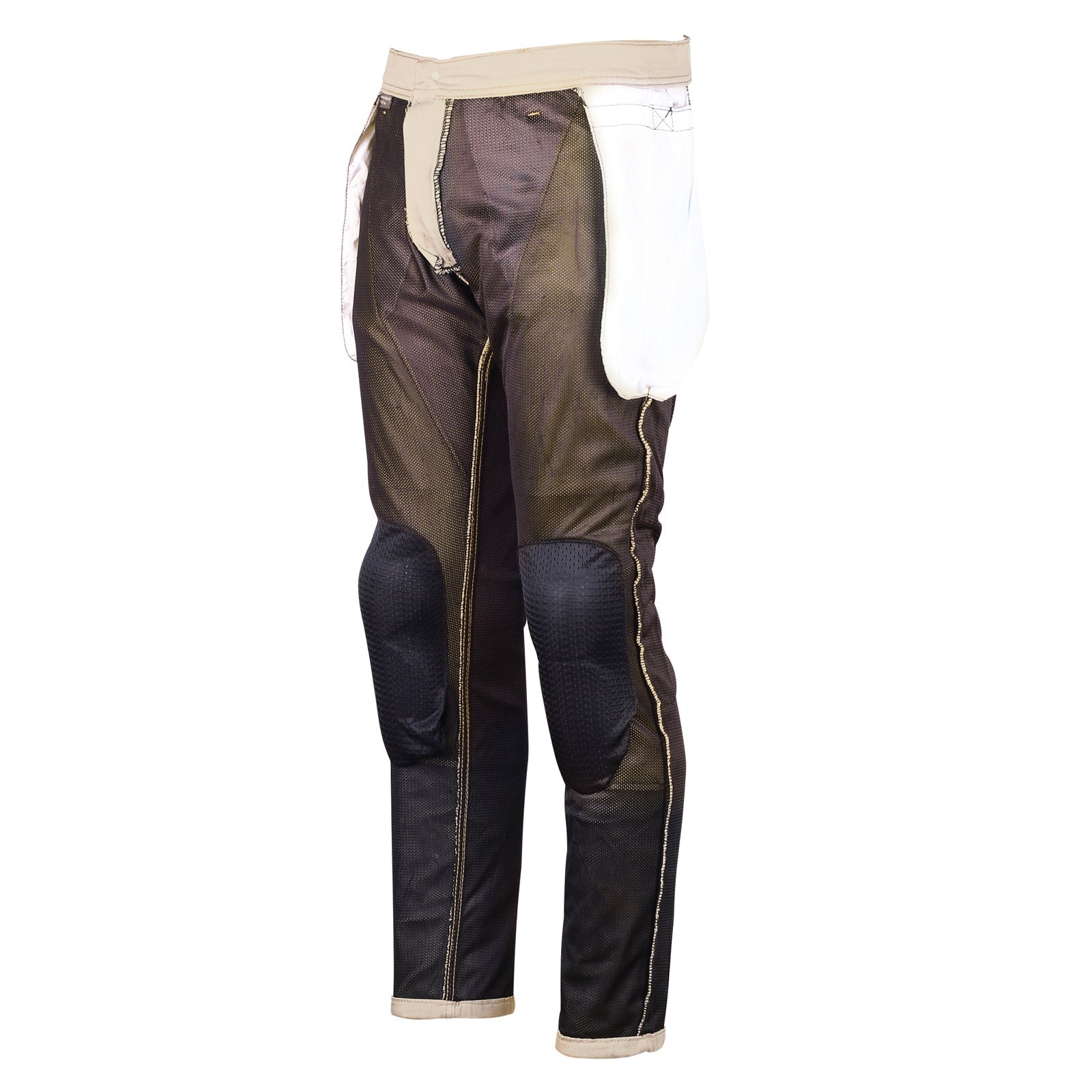 Stork Mens Motorcycle Lined with Kevlar Chinos Pants Tan
