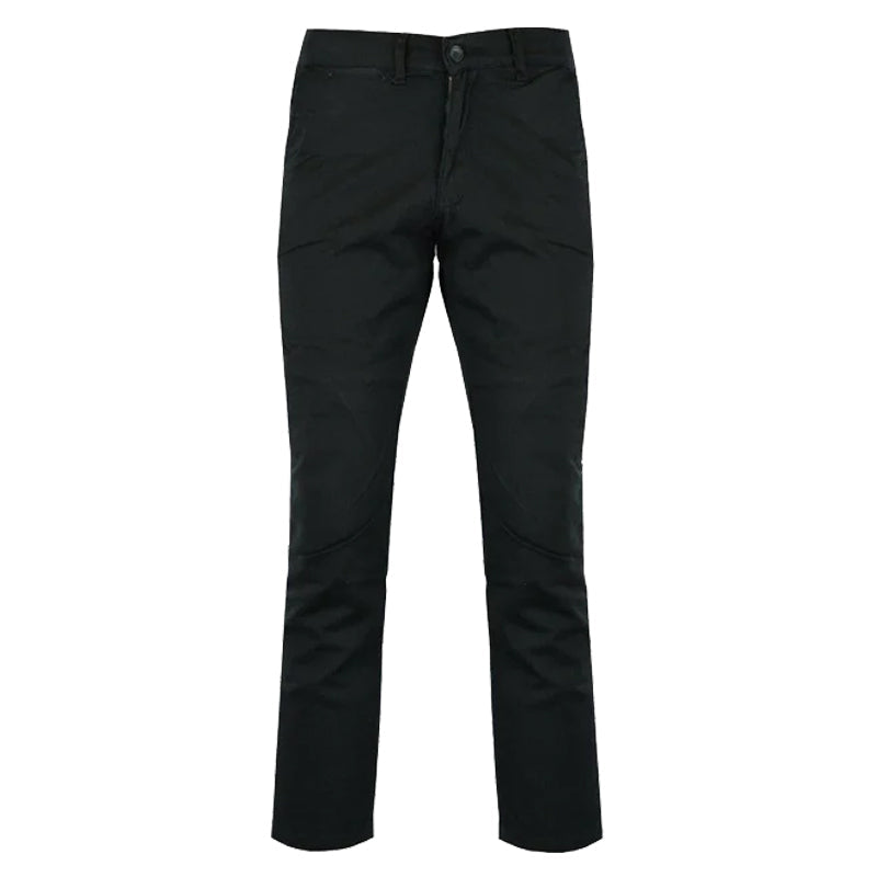 Stork Mens Motorcycle Lined with Kevlar Chino Pants Black