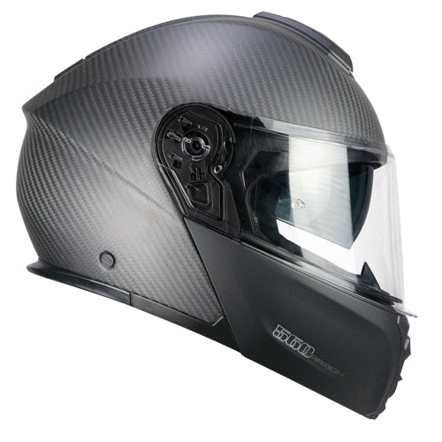 Casco da moto modulare CGM 560C Mad Pro Carbon Nero Opaco