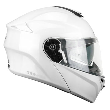 CGM 568A Ber Mono Modular Motorcycle Helmet White