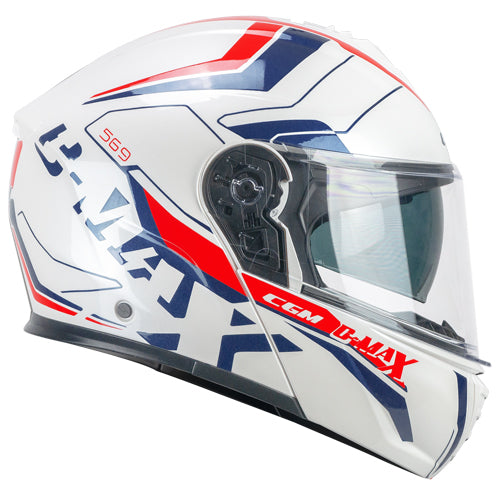 Casco da moto modulare CGM 569G C-Max City Blu / Bianco / Rosso