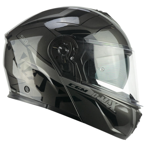Casco da moto modulare CGM 569G C-Max City Nero Grafite