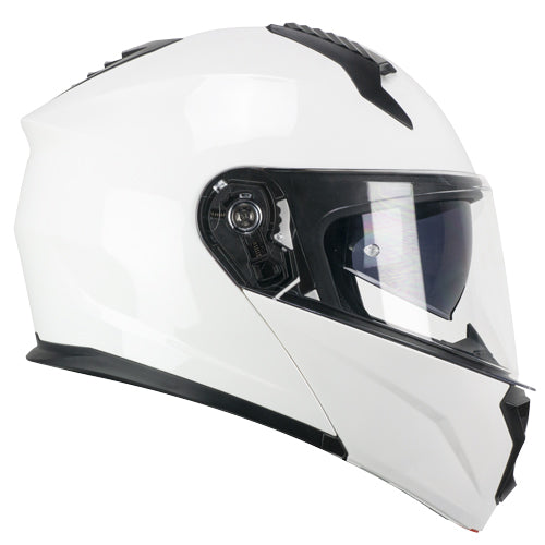 Casco da moto modulare CGM 5THA Falcon Mono Bianco