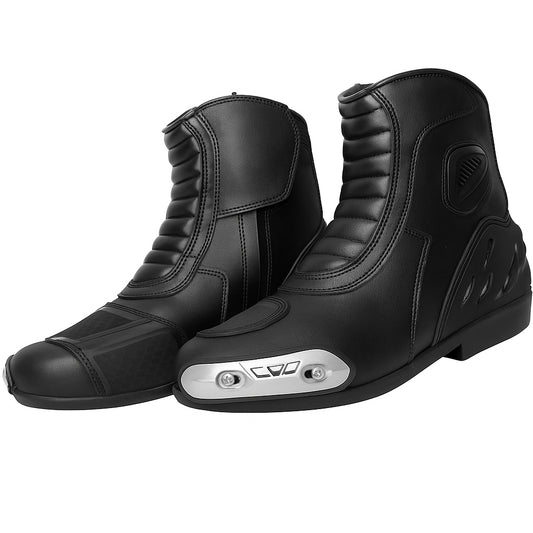 Stivali da moto sportivi in ​​pelle Adventure, scarpe corte alla caviglia