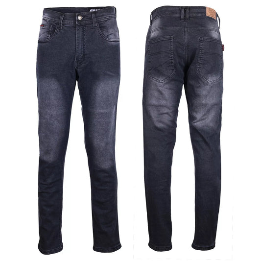 Pantaloni da motociclista da uomo in denim elasticizzato con fodera in Kevlar
